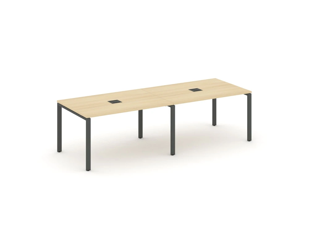 Стол переговорный на П-образном каркасе 60 мм с лючком 3160x980x750 Стайл Проджект / Style Project