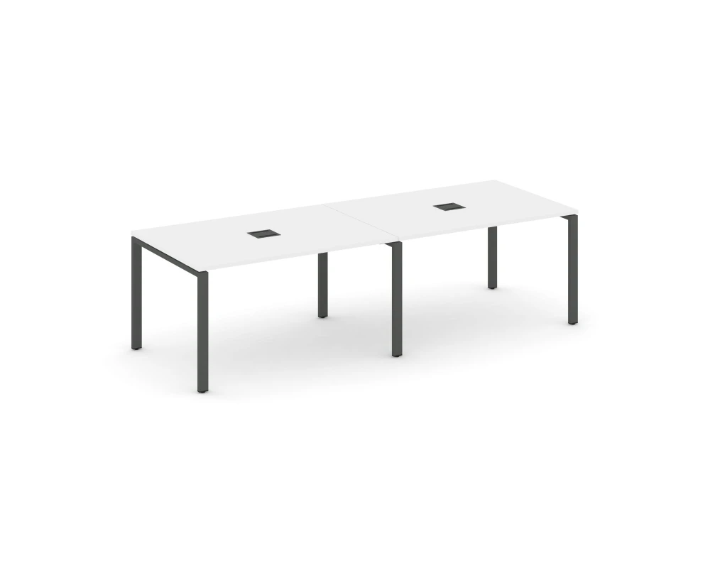 Стол переговорный на П-образном каркасе 60 мм с лючком 3160x980x750 Стайл Проджект / Style Project