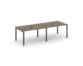 Стол переговорный на П-образном каркасе 60 мм с лючком 3160x980x750 Стайл Проджект / Style Project images