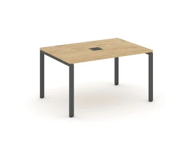 Стол переговорный на П-образном каркасе 60 мм с лючком 980x980x750 Стайл Проджект / Style Project images