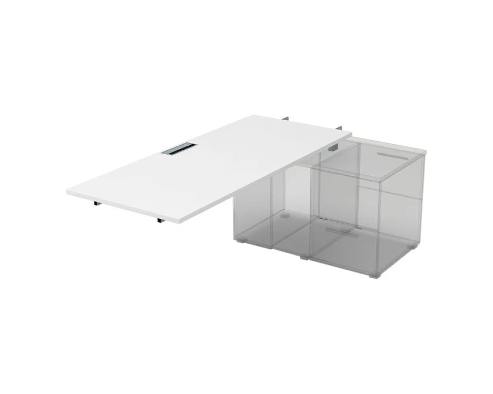 Стол рабочий прямолинейный для крепления на тумбу, средний (1800*700*750) СПС.975 Глосс / Gloss